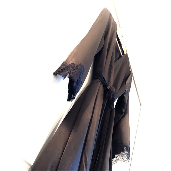 OSCAR DE LA RENTA / BLACK ROBE / SZ L - Picture 5 of 7